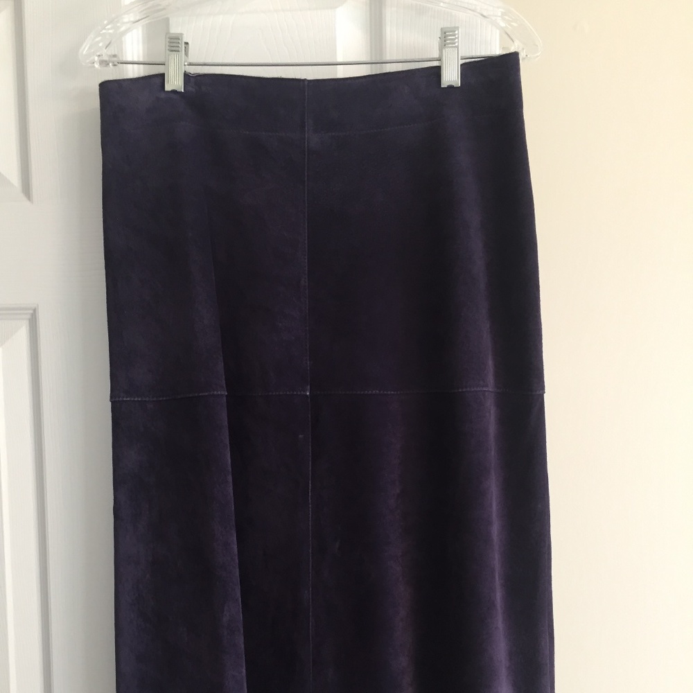 Sigrid Olsen Purple Suede Skirt